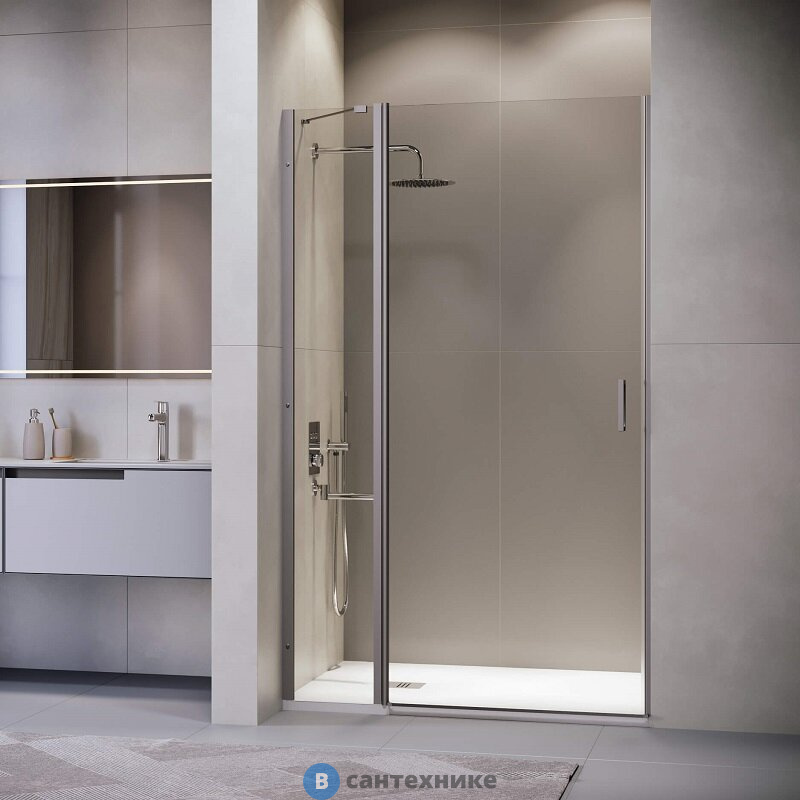 Душевая дверь RGW LE-004Gr 130*195 Серый/ Прозрачное (351200413-110)