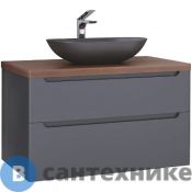 Тумба под раковину Jorno Wood 100 подвесная, серая (Wood.01.100/P/GR), без столешницы