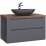 Тумба под раковину Jorno Wood 100 подвесная, серая (Wood.01.100/P/GR), без столешницы