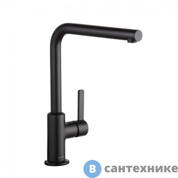 картинка Смеситель Kludi L-INE S 408033975 для кухни, чёрный матовый