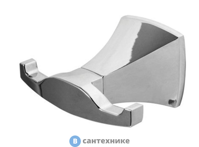 Крючок двойной WasserKRAFT Wern K-2523D металл, хромоникелевое покрытие