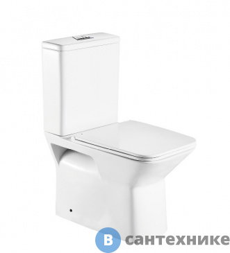 картинка Унитаз с бачком WELTWASSER WW ZINNBACH 001 GL-WT сиденье микролифт