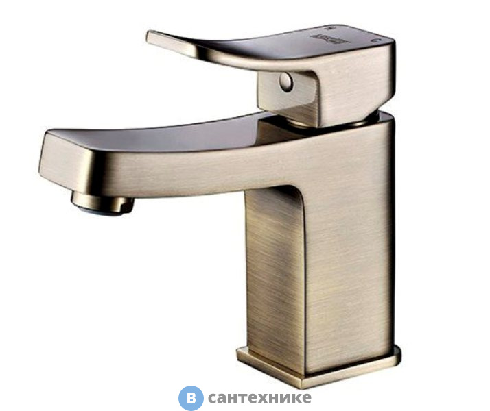 Смеситель WasserKRAFT Exter 1603 для раковины латунь, покрытие «светлая бронза»