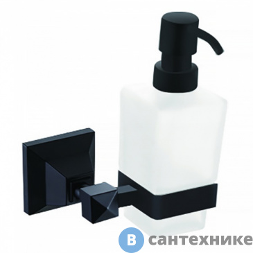 картинка Дозатор AZARIO ALTRE для жидкого мыла стеклянный, чёрный матовый (AZ-96012B)