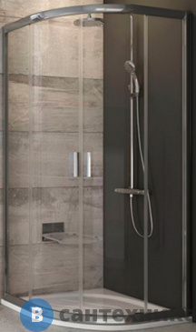 картинка Душевое ограждение Ravak Blix BLCP4-90 сатин + Транспарент (3B270U00Z1)