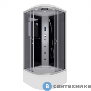 картинка Душевая кабина Niagara NG-2508-14F (900х900х2150) высокий поддон, стекло тонированное