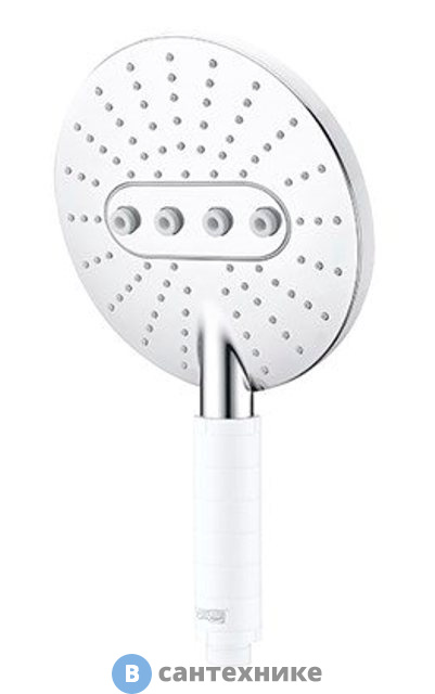 Лейка для душа WasserKRAFT A059 3-функциональная хромоникелевое покрытие, ABS-пластик