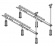 Опорная рама Mauersberger 5301000003 для ванн до 1800*800, регулировка по высоте 125-195 мм, 6 регулируемых по высоте передвижных ножек, 2 уплотнительные планки, с подпорками для краев ванны