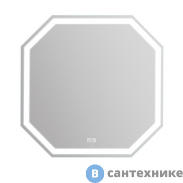 картинка Зеркало BelBagno SPC-OTT-800-800-LED-TCH-WARM со встроенным светильником, сенсорным выключателем и подогревом, 800x30x800