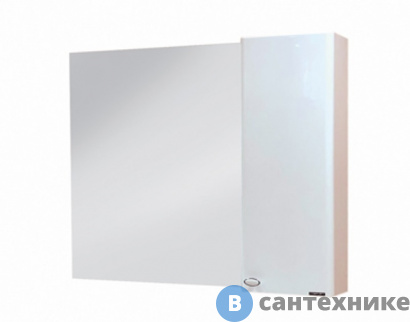 картинка Зеркало-шкаф Comforty Неаполь-100 белый глянец