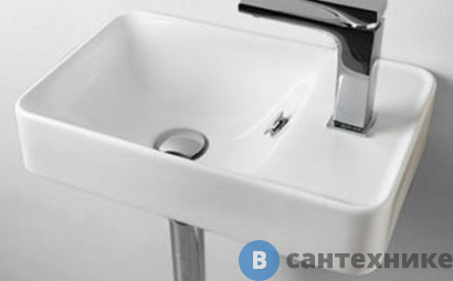 картинка Раковина Artceram LAVAMANI SAVON подвесная 27х45 см, с 1 отв под смеситель, со слив переливом, белый (LML003 01 00)