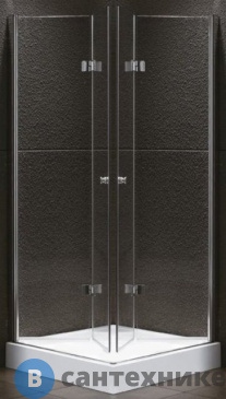 картинка Душевой уголок Cezares ELENA-W-AS-2-100-C-Cr 1000x1000x1950, без поддона