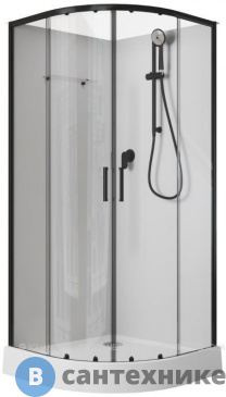 картинка Душевая кабина Aquanet Passion EVO R Black 80x80 (281984)