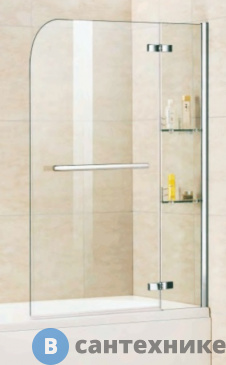 картинка Шторка на ванну WELTWASSER WW100 100D2AK-100 1000х1400 мм