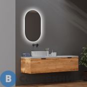 Зеркало ABBER Kontur AG6302SCB с подсветкой, бесконтактный выключатель, диммер, черный