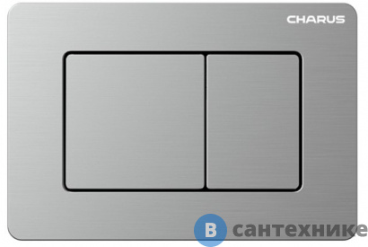 картинка Смывная клавиша CHARUS Robusto, антивандальная, двойной смыв, глянцевая сталь (FP.310.GSS.05)