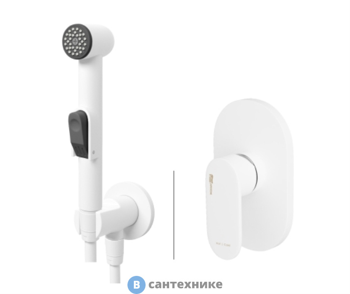 Гигиенический душ WasserKRAFT A85056 встраиваемый для биде со шлангом 150 см