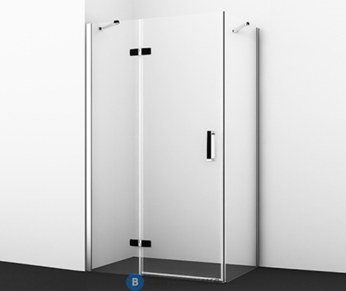 Душевой уголок WasserKRAFT Aller 10H10L Black MATT, прямоугольник, с левой распашной дверью