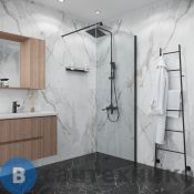 Душевая перегородка Niagara Eco NG-551-70 BLACK (70х190) черный, стекло прозрачное