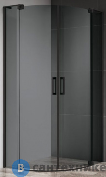 картинка Душевой уголок Cezares SLIDER-R-2-90/100-GRIGIO-NERO без подддона