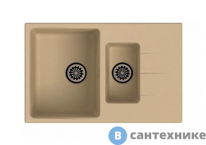 картинка Кухонная мойка EWIGSTEIN Gerd 60KF 1,5-чаши + крыло 780*500мм топаз