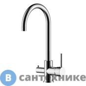 Смеситель Rossinka Silvermix Z35-28 для кухни с высоким изливом и с подключением к фильтру, хром