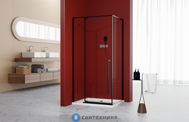 Душевое ограждение ESBANO ESA-108PS-B черный