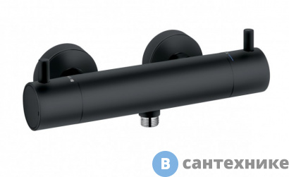 картинка Смеситель Kludi BOZZ 352033938 для душа с термостатом DN15, чёрный мат.