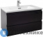 картинка Тумба под раковину Jacob Delafon EB2053-J53 Madeleine 80 см, 2 ящика, чёрный матовый лак