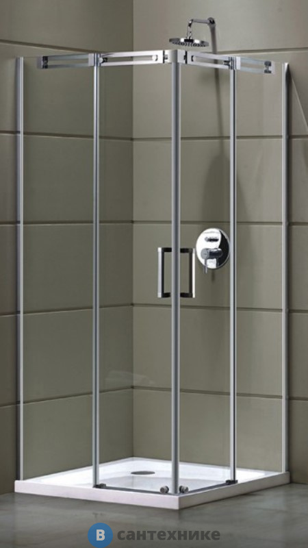Душевое ограждение Grossman GR-3100 Galaxy 100*100*190 квадрат, двери раздвижные