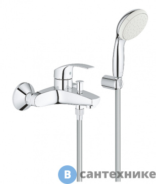 картинка Смеситель Grohe 3330220A Eurosmart для ванны с душ. набором