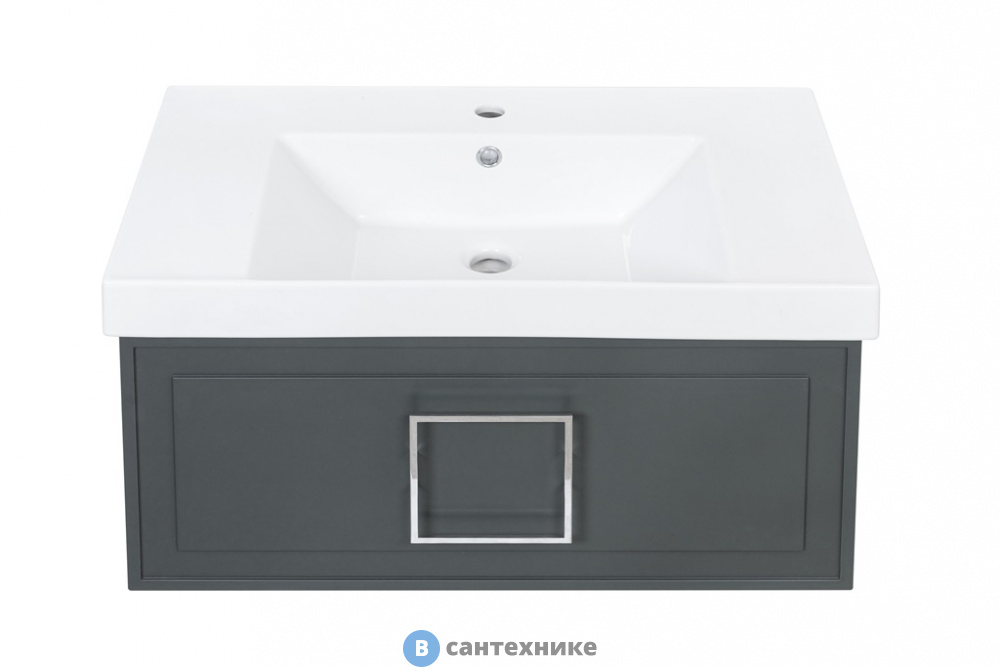 Тумба под раковину La Fenice Cubo Grigio 80 см серая матовая (FNC-01-CUB-G-80)