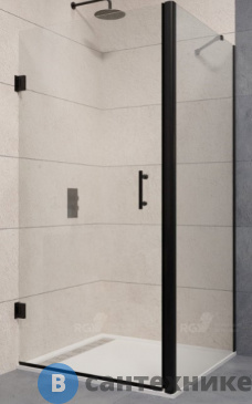 картинка Душевой уголок RGW PA-36B (PA-06B + Z-050-2B) чёрный/Прозрачное/6 мм 90* 90*195 (41083699-014), без поддона