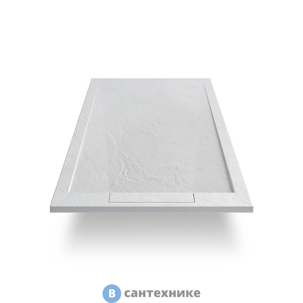 Душевой поддон Vincea VST-4SRL8010W из искусственного камня,1000*800*25, белый матовый, без сифона