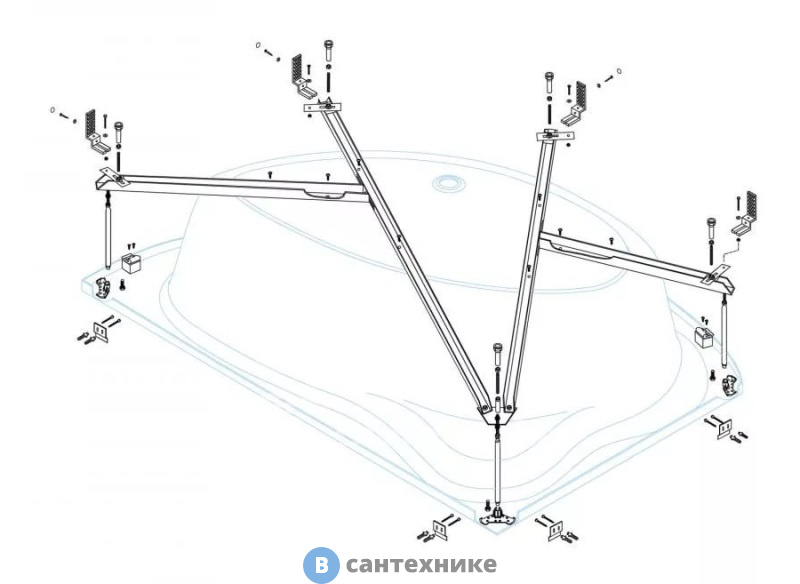 Металлический каркас Cezares TEBE-MF-R