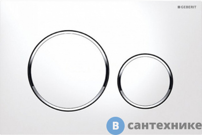 картинка Клавиша смыва Geberit SIGMA 20 115.882.KJ.1, двойной смыв, бел/бел/хр.глянц