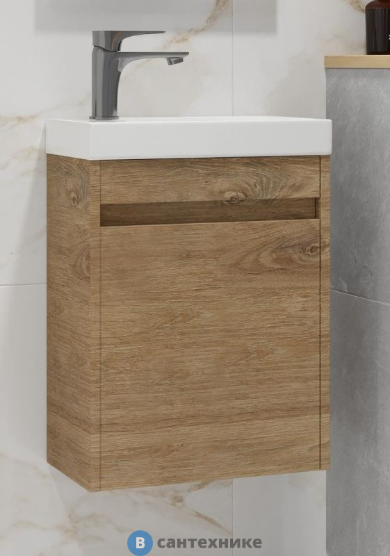 Тумба под раковину Art & MAX FAMILY-M Family-M-500-1D-SO-HG подвесная с одной распашной дверцей, Harbor Golden, 500x270x500