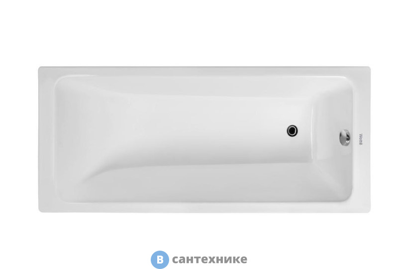 Ванна чугунная WOTTE Line 1600х700 (БП-э00д1466), без ножек