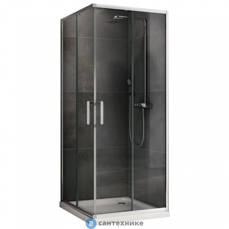 Душевой уголок ABBER Schwarzer Diamant AG020805 80*80*190, без поддона
