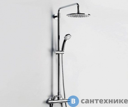 картинка Душевая стойка WasserKRAFT A13302 Thermo со смесителем для душа, 106/144х60 см латунь, хромоникелевое покрытие