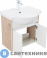 картинка Тумба под раковину Aquanet Сидней 60 дуб кантри/белый (345121)