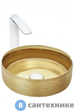картинка Раковина WELTWASSER ELBACH 3134 LSG накладная (золотистая) /355х355х120/