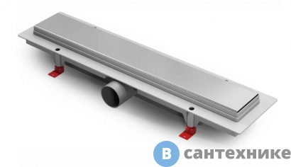 картинка Водоотводящий пластиковый желоб AZARIO D40 (боковой слив) с решеткой Klasik 350 мм (AZ-CH 350 K)