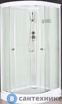 картинка Душевая кабина Aquarius SW-12080 LAW R низкий поддон 120*80*215 матовое стекло, проф. белый