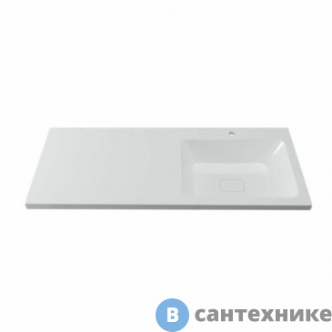 картинка Раковина Orange OP-110RAR Камилла 110 правая для тумбы под стиральную машину Orange OPTIMA, 110х48х18 см (OP-110RAR / ST-110RAR)