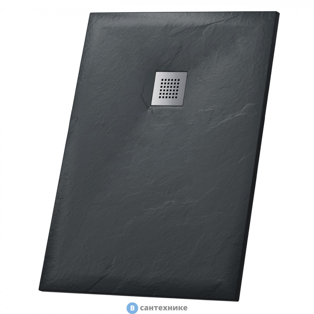 Душевой поддон Grossman Strong GR-S280120Q (80*120*2,5) из искусственного камня, прямоугольник, графит