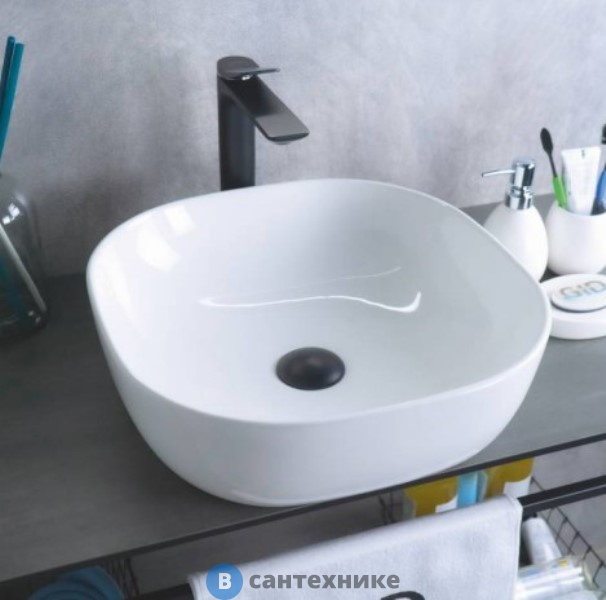 Раковина накладная GID-ceramic D1301 белый (425х425х145)