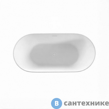 картинка Ванна акриловая Vincea VBT-426-1700MW 1700*800*580, белый мат., щелевой перелив, слив белый