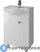 Тумба под раковину Ирлен ЖАРДИН-55 (под ум. Уют-55) белая /15425/