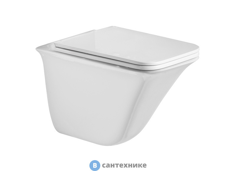 Унитаз с инсталляцией WELTWASSER и кнопкой смыва (BAMBERG 460 + ROTBACH 004 GL-WT + BAMBERG WT)